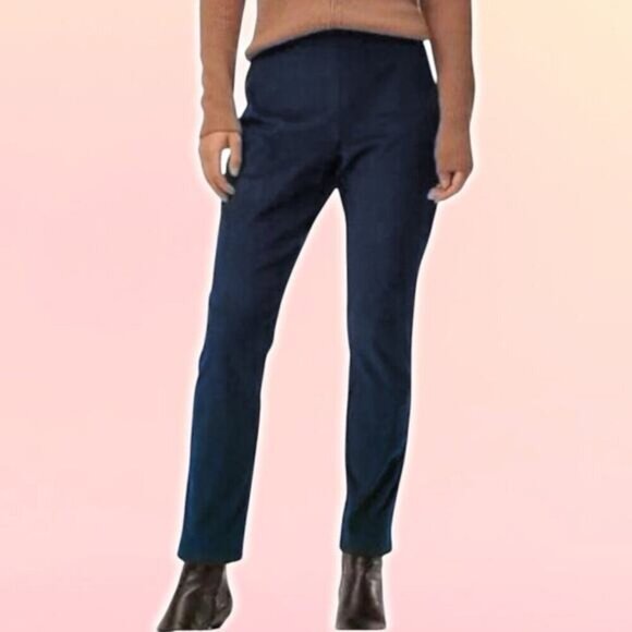 Babaton Pants - BABATON Aritzia Mitch Corduroy Mid Rise Slim Leg Ankle Pant Sz 0 Blue